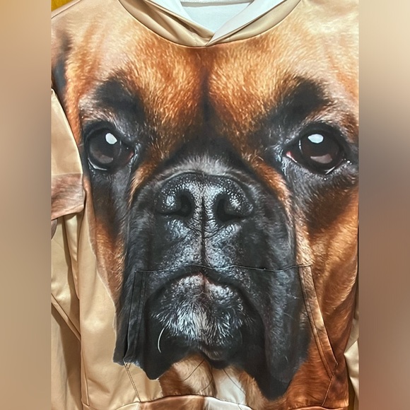 Boxer Face Puppy Hoodie Medium - Picture 3 of 8